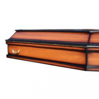Гроб лакированный и комбинированный